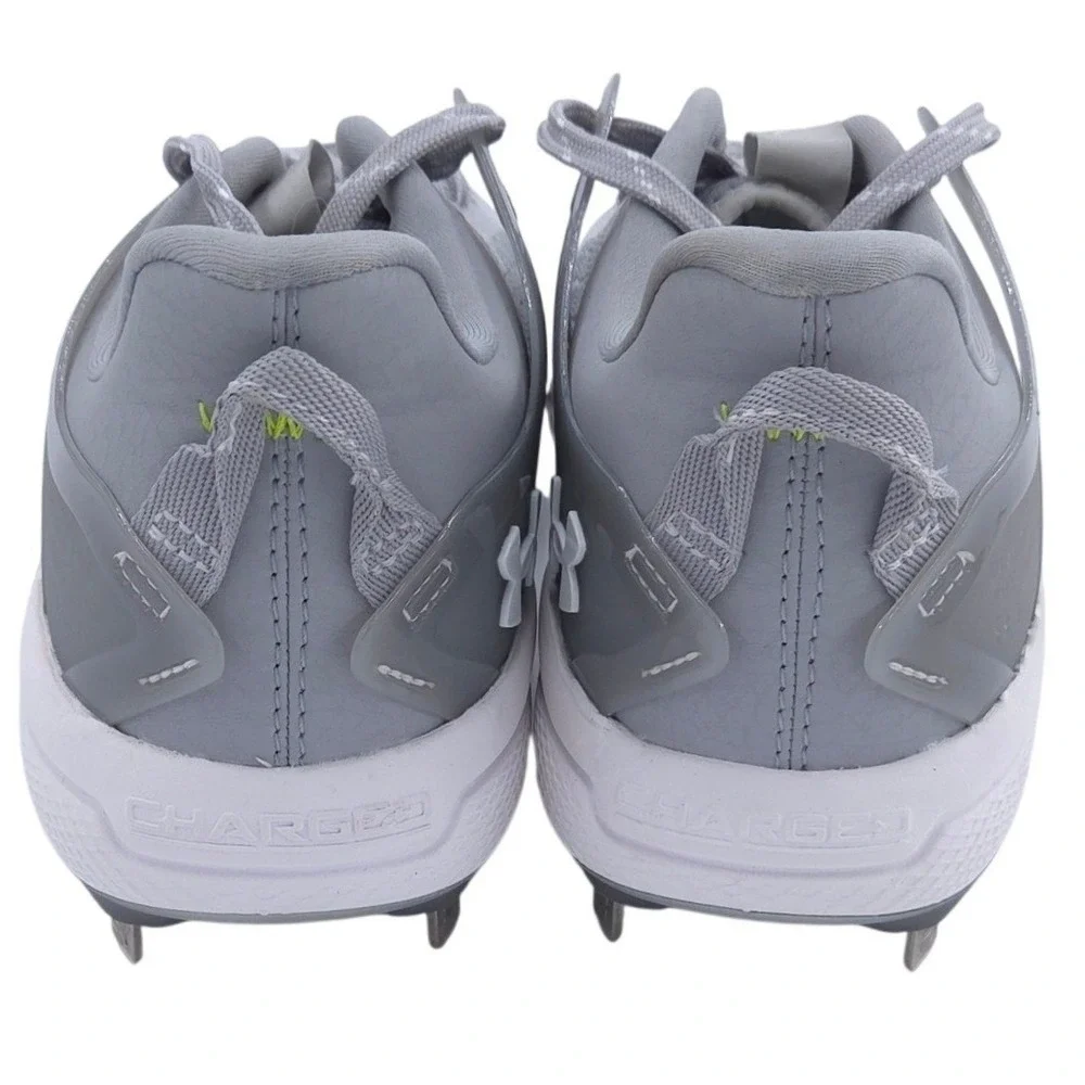 Under Armour Yard Low MT Baseball Cleats Men 7.5 Gray Shoe Lightweight Metal NEW